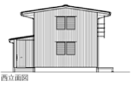 西立面図